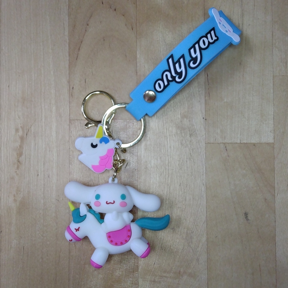 Cinnamaroll on Unicorn 3D Keychain